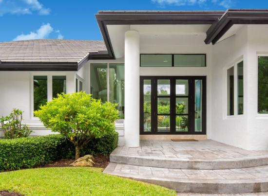 Impact entry doors and windows on a Southwest Florida home